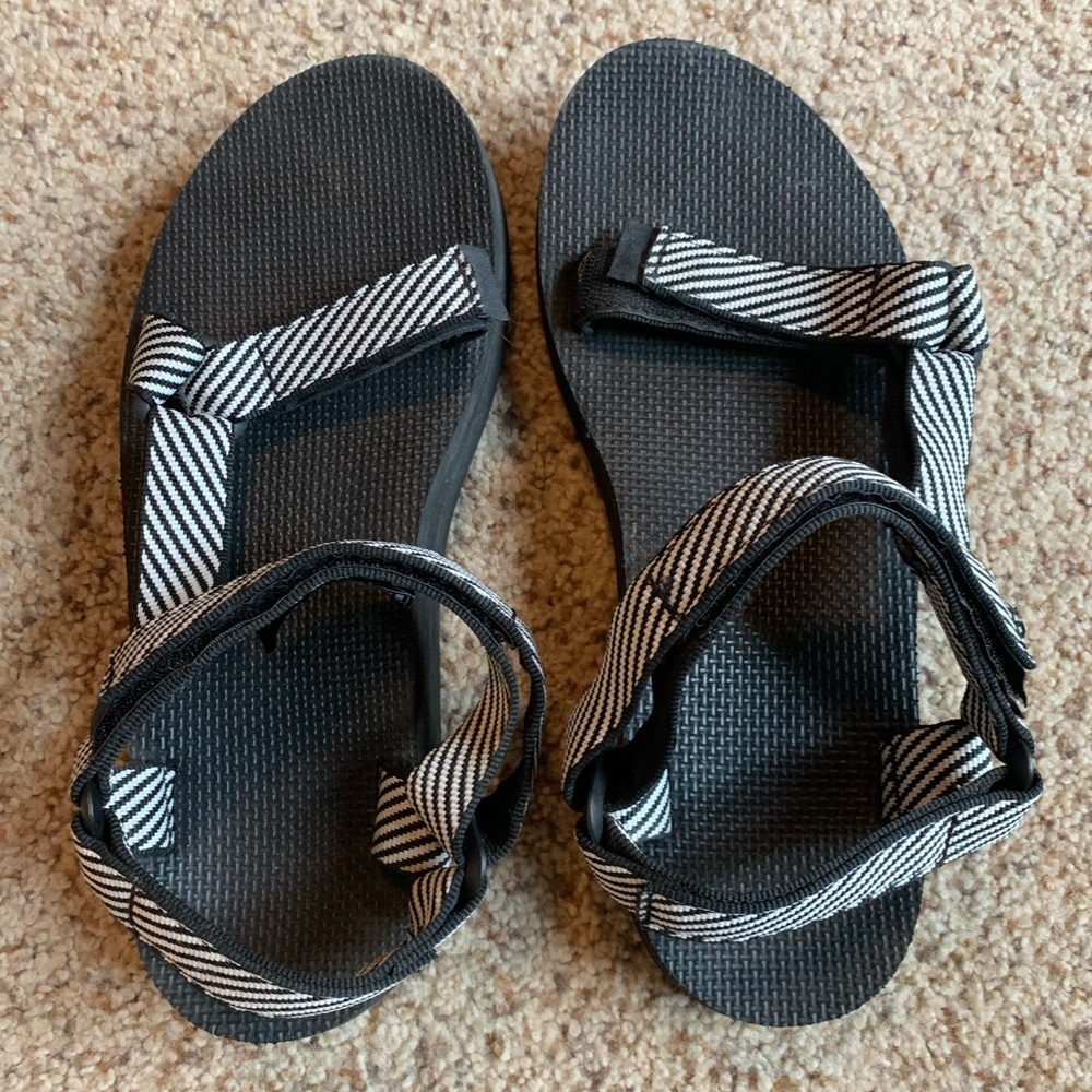 Black and White Tevas